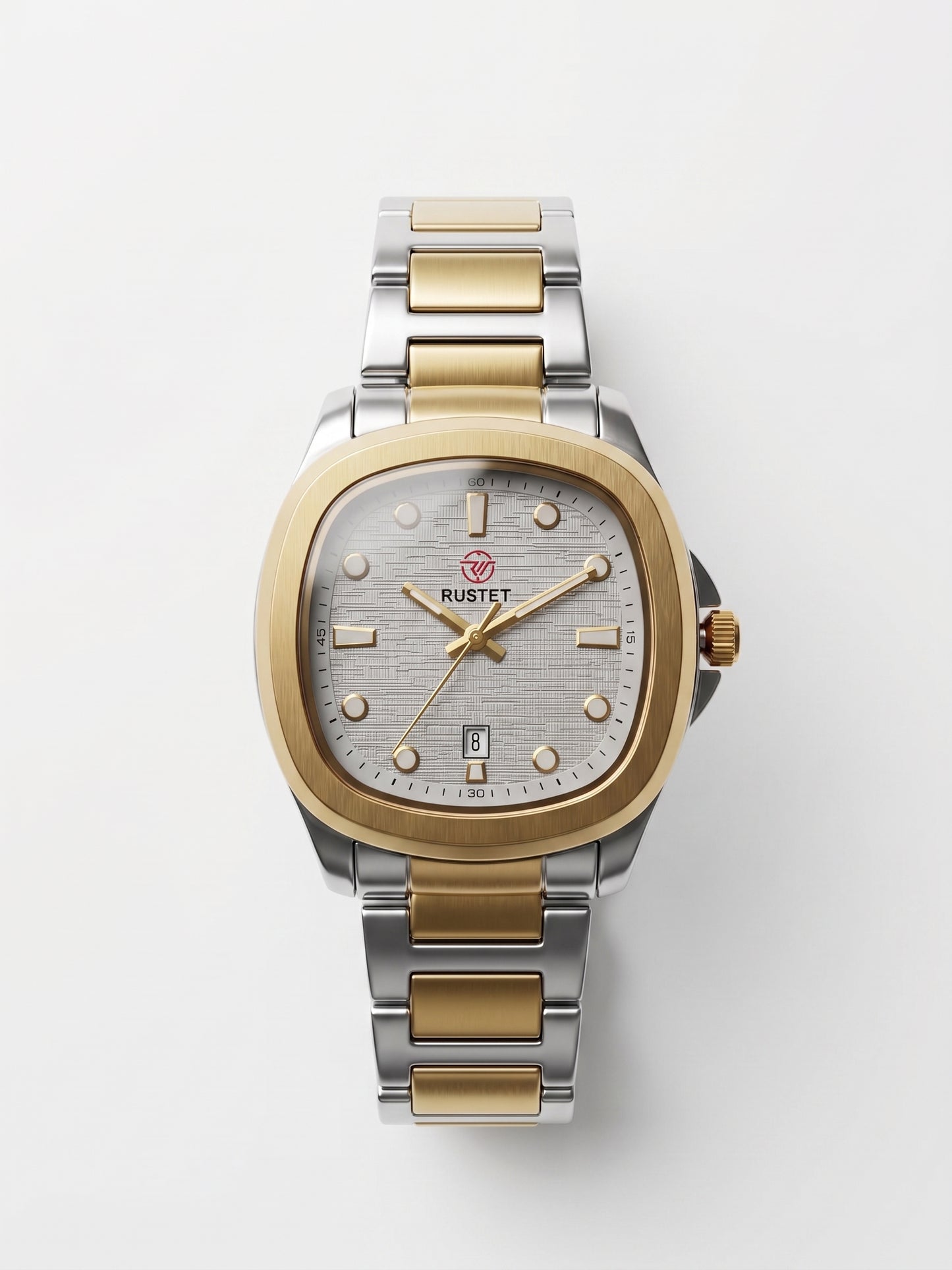 Rustet Two-Tone Luxury Cushion Watch