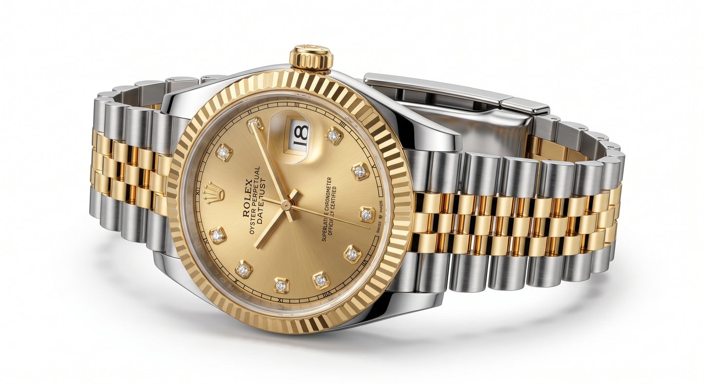 Luxury Two-Tone Gold & Steel Watch