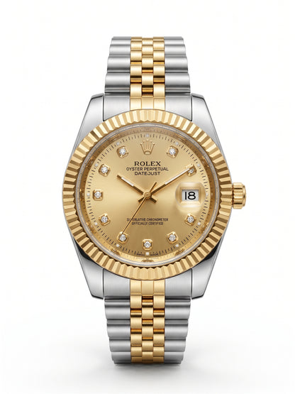 Luxury Two-Tone Gold & Steel Watch