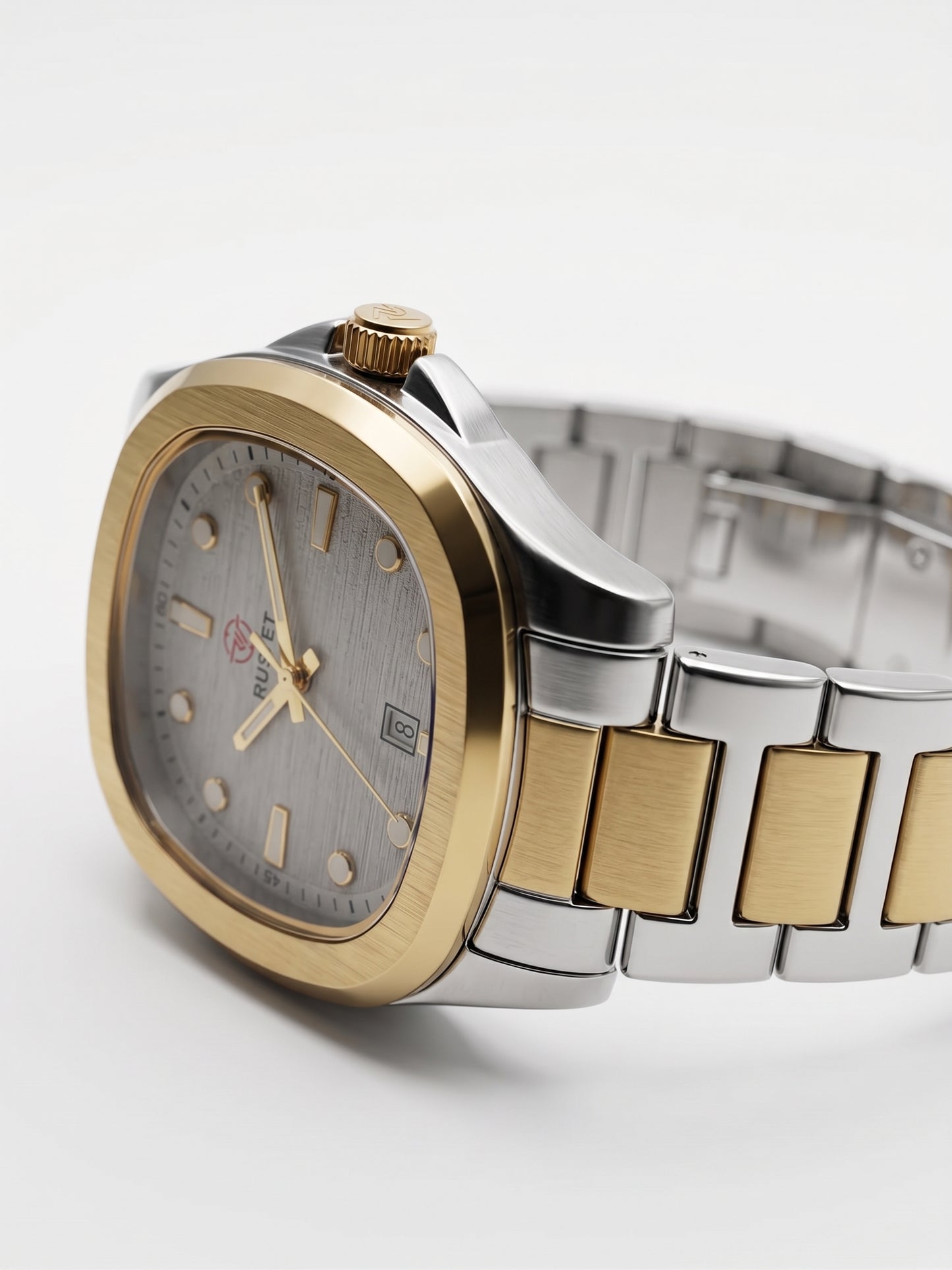 Rustet Two-Tone Luxury Cushion Watch